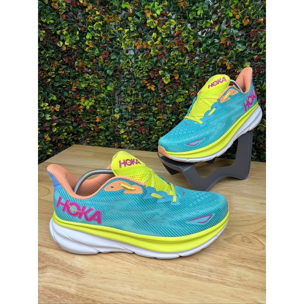 Hoka One Clifton 9 Running‎ Shoes Ceramic Evening Primrose 1127896 Mens 13D 13